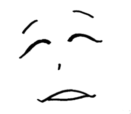 Sticker of expression (hand-painted) 2 sticker #1388457