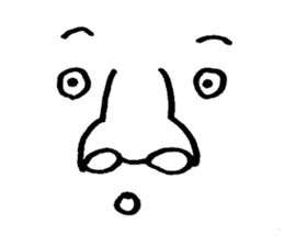 Sticker of expression (hand-painted) 2 sticker #1388461