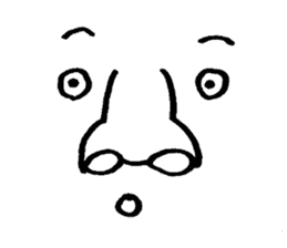 Sticker of expression (hand-painted) 2 sticker #1388461