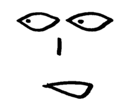 Sticker of expression (hand-painted) 2 sticker #1388465