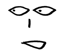 Sticker of expression (hand-painted) 2 sticker #1388465