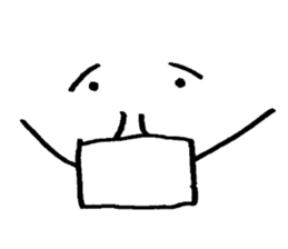 Sticker of expression (hand-painted) 2 sticker #1388468