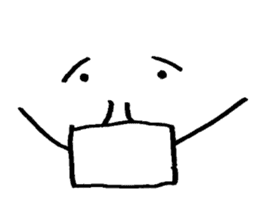 Sticker of expression (hand-painted) 2 sticker #1388468