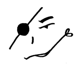 Sticker of expression (hand-painted) 2 sticker #1388471