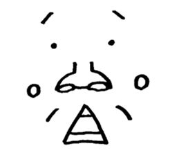 Sticker of expression (hand-painted) 2 sticker #1388473