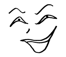 Sticker of expression (hand-painted) 2 sticker #1388474