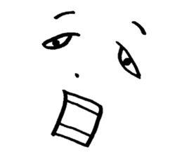 Sticker of expression (hand-painted) 2 sticker #1388479