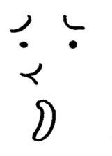 Sticker of expression (hand-painted) 2 sticker #1388480