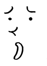 Sticker of expression (hand-painted) 2 sticker #1388480