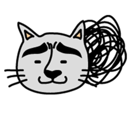 Cats have a good eyebrow sticker #1388677