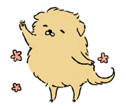 Soft and fluffy dog pu-chan! sticker #1389817