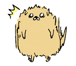 Soft and fluffy dog pu-chan! sticker #1389821