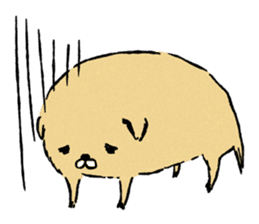 Soft and fluffy dog pu-chan! sticker #1389831