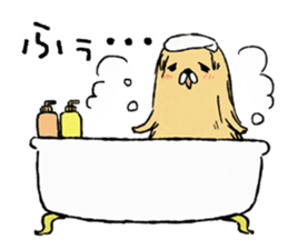 Soft and fluffy dog pu-chan! sticker #1389841