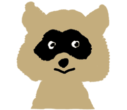 Pompon raccoon sticker #1391145