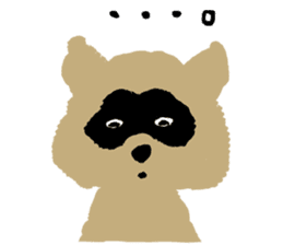Pompon raccoon sticker #1391158