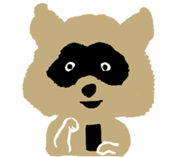 Pompon raccoon sticker #1391161