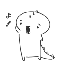 White Dinosaur Sticker sticker #1393371