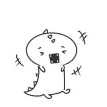 White Dinosaur Sticker sticker #1393372