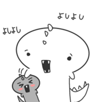 White Dinosaur Sticker sticker #1393384