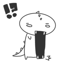 White Dinosaur Sticker sticker #1393394