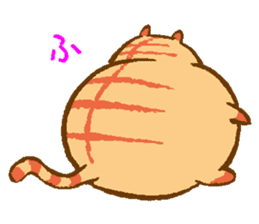 Japanese round cat sticker #1393652