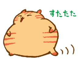 Japanese round cat sticker #1393653