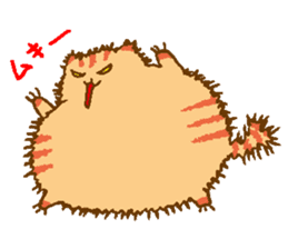 Japanese round cat sticker #1393657