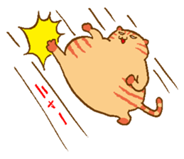 Japanese round cat sticker #1393674