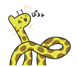 Very long necked giraffe sticker #1394770