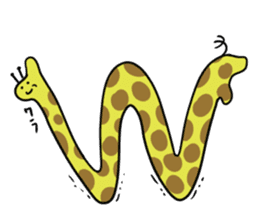 Very long necked giraffe sticker #1394777