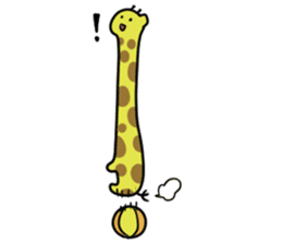 Very long necked giraffe sticker #1394800