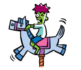 Zombies live everyday sticker #1395003