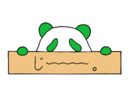 The baby of a bamboo grass color panda sticker #1395713