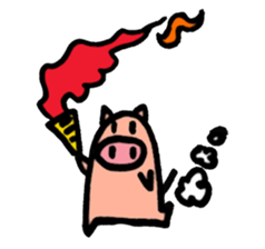 Easy pig sticker #1398485