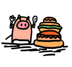 Easy pig sticker #1398486