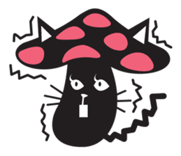 Mushroom Cat sticker #1399077