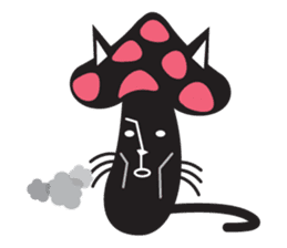 Mushroom Cat sticker #1399083