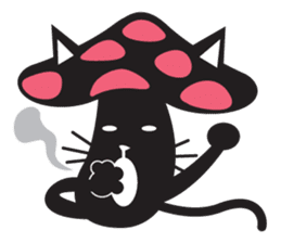 Mushroom Cat sticker #1399085