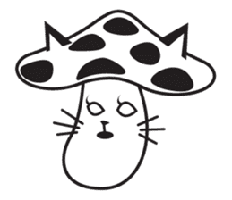 Mushroom Cat sticker #1399089