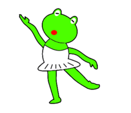 Frog and tadpoles sticker #1399282