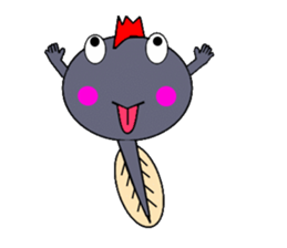 Frog and tadpoles sticker #1399288