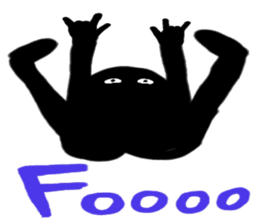 MUKATSUKU! Black man. sticker #1400817