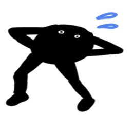 MUKATSUKU! Black man. sticker #1400818