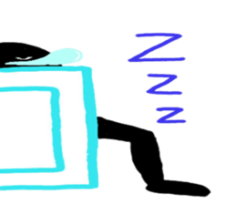 MUKATSUKU! Black man. sticker #1400819