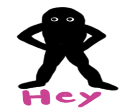 MUKATSUKU! Black man. sticker #1400838