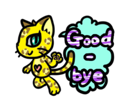 Panther pattern cats. sticker #1402494