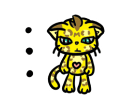 Panther pattern cats. sticker #1402500
