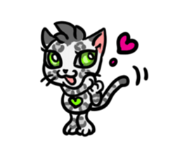 Panther pattern cats. sticker #1402512