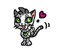Panther pattern cats. sticker #1402512